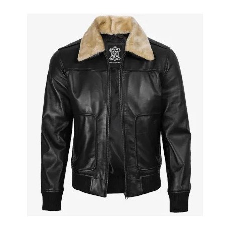 Leather Bomber Jacket
